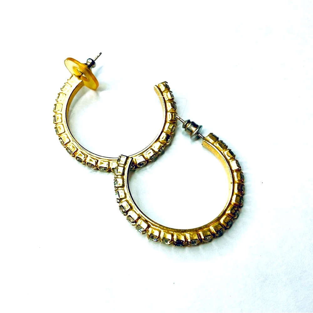 Vintage Rhinestone Loops - Picture 2 of 2